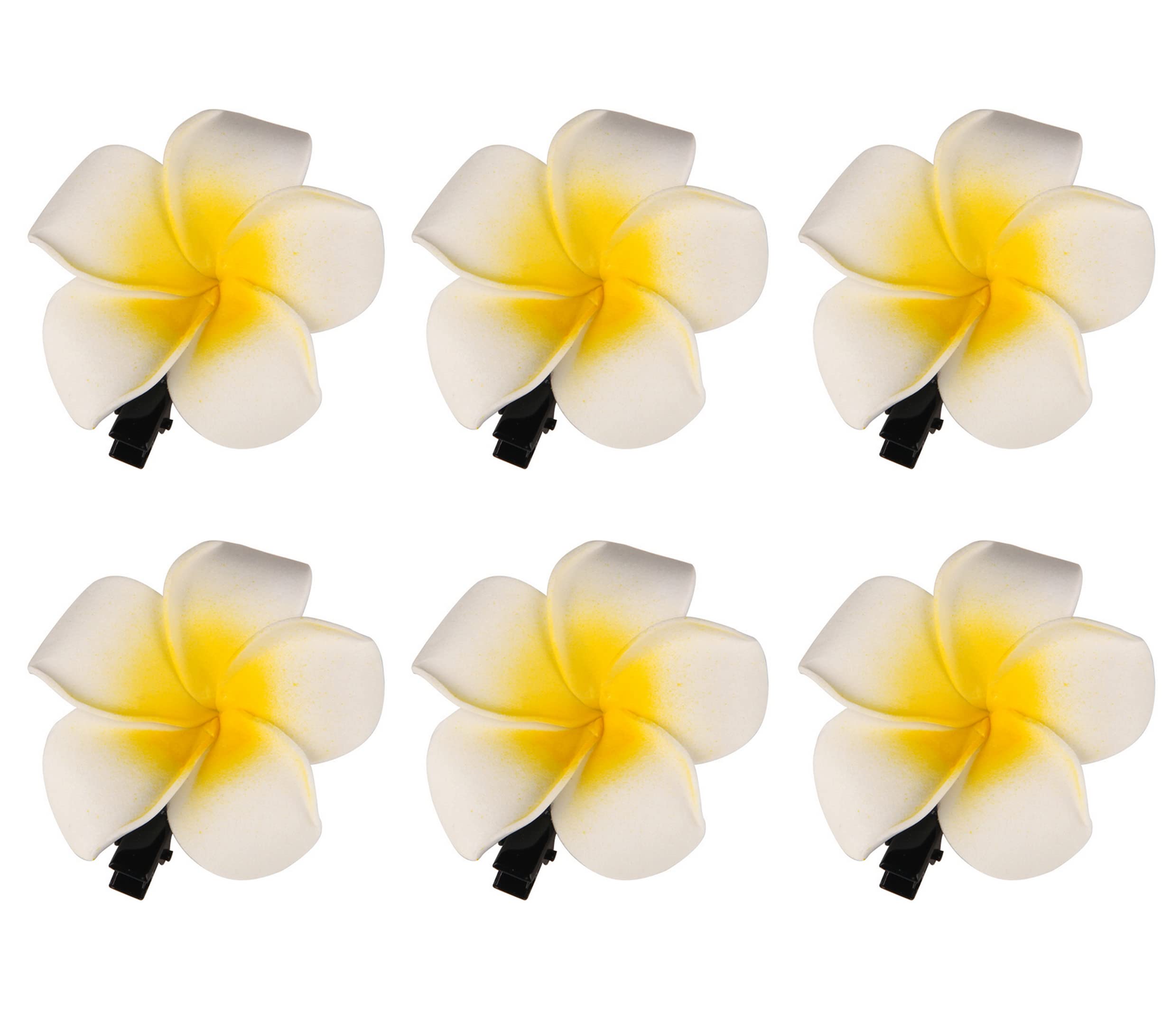 サンプル品❁フリフリスカッツ イエローフラワー×ボア 100size Amazon.com : 12 Pcs White Yellow Hawaiian Plumeria Flower Foam